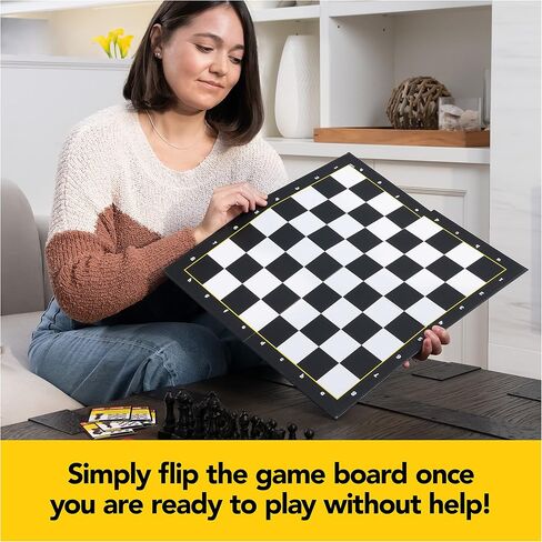 Chess Made Simple, Beginner Learning Chess Set with Chess Board and Chess Pieces 2-Player Strategy Board Game, for Adults and Kids Ages 8 and up in Kuwait