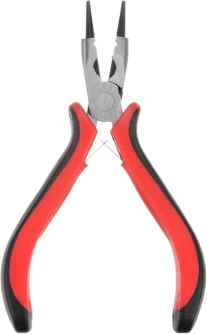 HARFINGTON Mini Round Nose Pliers 4.5 Inch Tapered Jaw Precision Fine Plier with Plastic Handle for DIY Crafts Jewelry Making in Saudi Arabia