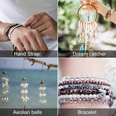 اكس سي ار يو اي سلك نايلون للمجوهرات، 10 لفات 0.8 ملم، حبل حياكة يدوية من النايلون، خيط خرز in Kuwait