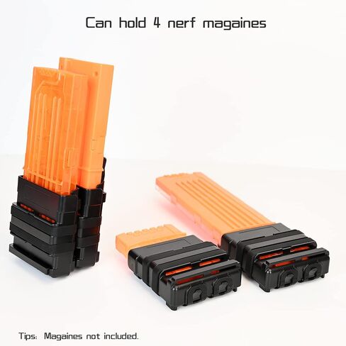 Iififun Clip Magazine Holder Quick Pull Box Clip Magazine Pouch with Tactical Belt for Nerf Tactics, Nerf Magazine (Brown) in Saudi Arabia