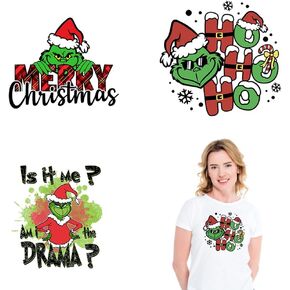ملصقات فينيل قابلة للكي بتصميم الكريسماس الناقل للحرارة للشتاء والكريسماس على ملصقات نقل الكي للتي شيرتات وحقيبة الظهر والملابس والقبعات والوسائد، 3 اوراق in Kuwait