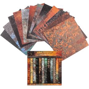 Briartw 108 Sheets Paper Pad 6x6inch Single Sided Patterned Cardstock,Texture,Flower,Starry,Vintage Rose Perfect for Cards Making, Scrapbook Pages, Tags, Journal and Planner Pages, Die Cutting,