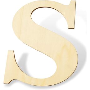 5ARTH 12 inch Wooden Letters S - Blank Wood Board, Wood Letters for Walls Decor, Party, DIY Craft Projects