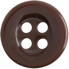 Dark Brown Buttons 20L Buttons 4 Hole Round Button Buttons for Craft Heavy Duty Shirt Buttons Plastic Buttons Pack of 12