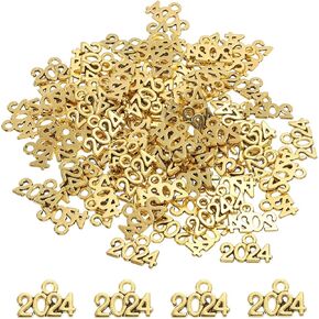 MECCANIXITY Year Number Charm, Graduation Year Charm, for Tassel, DIY Jewelry Making, Necklace Bracelets, Keychain