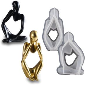 Human Body Silicone Molds for Epoxy Resin,2 Pack Modern Minimalist Resin Molds,Silicone Molds for Epoxy Resin Handmade Craft,Resin Casting Molds for Making Home Decorations in Kuwait