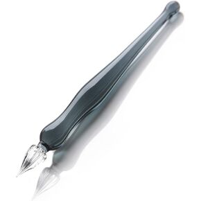 Handmade Glass Dip Pen Crystal Calligraphy Pen Signature Dipped Pen for Artist,Writing Drawing Decoration (Transparent)