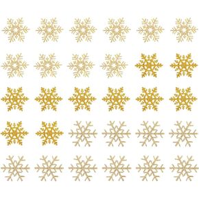 30pcs Snowflake Stickers DIY Headdress Clothing Accessory Snowflake Clothes Patch Clothes Accessories Clothing Patch DIY Sewing Patches Clothing Applique DIY Clothes Patch