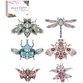 JOMIOD 3D Metal Puzzle, Ladybug Metal Model Kits, Insect Themed Animal Fashion Brooch Assembling DIY 3D Puzzles to Build, 3D Model Building Kits for Teens and Adults, Decoration Gift in Kuwait