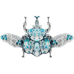 JOMIOD 3D Metal Puzzle, Ladybug Metal Model Kits, Insect Themed Animal Fashion Brooch Assembling DIY 3D Puzzles to Build, 3D Model Building Kits for Teens and Adults, Decoration Gift
