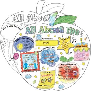 ZOIIWA 40 PCS Book All About Me Student Posters DIY Color Ready-to-Decorate and Fill in Posters Great Way for Kids Students to Learn About Classmates School Classroom Home Daycare Learning Supplies