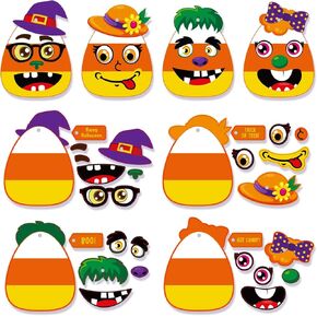 مجموعات حرفية حلوى الهالوين للأطفال لأنشطة الهالوين، أنشطة يدوية يدوية ممتعة لأنشطة عيد الميلاد، لوازم الحفلات، فنون الفصل الدراسي، 4 أنماط (36 مجموعة) in Kuwait