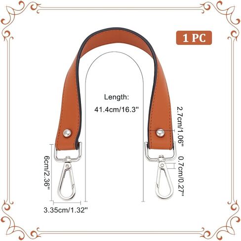 استبدال أحزمة المحفظة الجلدية من WADORN مقاس 16.2 بوصة، عرض حزام حقائب اليد 2.54 سم، حقيبة دلو بمقبض علوي، حزام بمقبض قصير مع مشبك دوار لإكسسوارات صناعة حقائب المحفظة، الجمل in Saudi Arabia
