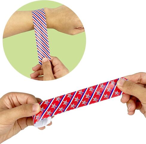 JoFAN 48 قطعة أساور صفعة الرابع من يوليو ألعاب للأطفال والأولاد والبنات ديكورات الرابع من يوليو وإكسسوارات الديكور والهدايا in Kuwait