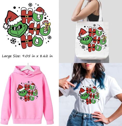 ملصقات فينيل قابلة للكي بتصميم الكريسماس الناقل للحرارة للشتاء والكريسماس على ملصقات نقل الكي للتي شيرتات وحقيبة الظهر والملابس والقبعات والوسائد، 3 اوراق in Kuwait