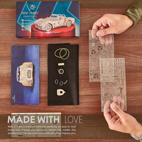 Speedster-V2 Veter نماذج خشبية ثلاثية الأبعاد لغز للبالغين لتقوم بها بنفسك البلاستيك الجذعية اللعب هواية هدية النمذجة عدة الألغاز الميكانيكية in Kuwait