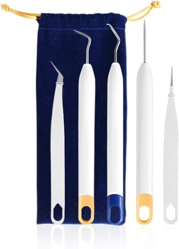 طقم أدوات لف من الفينيل الحرفية 6 قطع من أدوات فينيل حرفية دقيقة من الفولاذ المقاوم للصدأ مجموعة ملاقط وأعشاب من زيلارمان in Kuwait