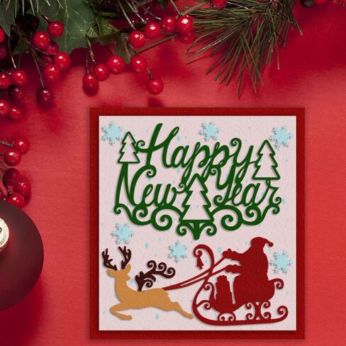 Christmas Bell Lamp Metal Cutting Dies for Card Making and Paper Craft, Christmas Lights Snowflake Bow Ball Dies Cuts for Card Making Templates Embossing Mould DIY Stencils Scrapbooking Album Paper in Saudi Arabia