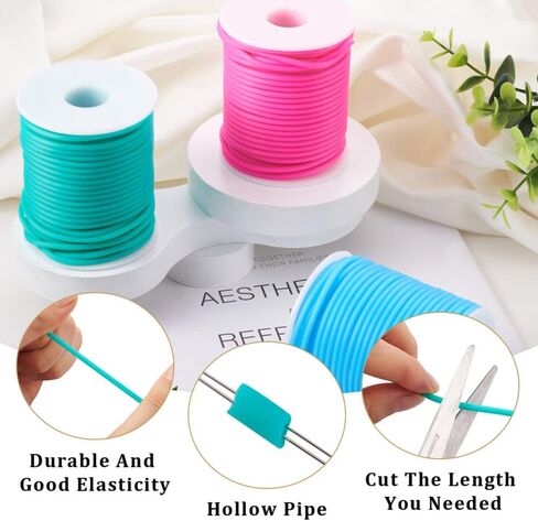 16.4 ياردة أسود مجوف أنابيب مطاطية 4 مم أنبوب PVC سلك أنبوب مطاط مع فتحة 2 مم DIY بها بنفسك الحرفية الديكور قلادة سوار صنع المجوهرات in Kuwait
