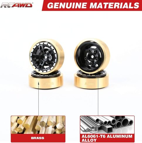 إطارات عجلات RCAWD CR18P RC مقاس 1.2 بوصة 40 جم * 4 أوزان نحاسية لهواية بلس روك فان، تريل هنتر، إيفو هارفيست، FUR-2411 أجزاء مطورة خالية من الغراء باللون الفضي in Saudi Arabia
