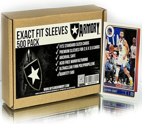 عبوة من 500 قطعة من حافظات بيني الملائمة تمامًا من ارموري | تناسب بطاقات مقاس 2.5 × 3.5 | مثالية للاستخدام مع حافظات ارموري العلوية in Kuwait