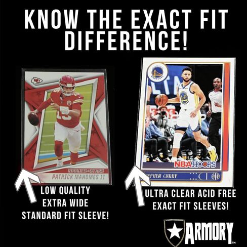 عبوة من 500 قطعة من حافظات بيني الملائمة تمامًا من ارموري | تناسب بطاقات مقاس 2.5 × 3.5 | مثالية للاستخدام مع حافظات ارموري العلوية in Kuwait