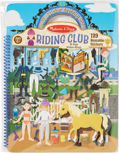 كتاب أنشطة ملصقات منفوشة من ميليسا آند دوغ: Riding Club - 139 ملصق قابل لإعادة الاستخدام in Saudi Arabia