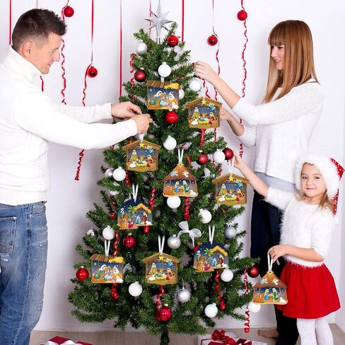 24 قطعة من ملصقات عيد الميلاد اصنع ملصق مشهد المهد مع الحبال ملصقات المهد حرفة عيد الميلاد DIY الحرف اليدوية لمشهد المهد لوازم الحفلات موضوع ديني لعبة الحفلات التعليمية نشاط هدية in Saudi Arabia