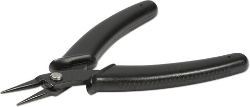 The Beadsmith Hi-Tech Round Nose Pliers, 5.5 inches (140mm) with high Carbon Steel Head, Black Comfort Grip Handle with Spring, Tool for Jewelry Making, Electronics or Micro Mechanics in Saudi Arabia