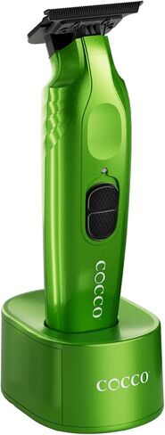 مجموعة Cocco® Hyper Veloce Pro Trimmer: أدوات التشذيب الدقيقة للمحترفين، شفرة الجرافين Digital Gap™ Ambassador، محرك DC عالي عزم الدوران، معدني بالكامل، لاسلكي (إصدار محدود باللون الأخضر) in Kuwait