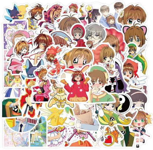 ملصق N&S Cardcaptor Sakura 50 قطعة مناسب لأجهزة الكمبيوتر المحمولة، والدراجات النارية، والسيارات، والهواتف، والبيانو، والقيثارات، وألواح التزلج، والخوذ، والأكواب، والدراجات، وأجهزة الكمبيوتر المحمولة، وملصقات الأطفال العصرية والمراهقين والبالغين. in Kuwait
