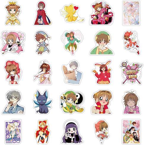ملصق N&S Cardcaptor Sakura 50 قطعة مناسب لأجهزة الكمبيوتر المحمولة، والدراجات النارية، والسيارات، والهواتف، والبيانو، والقيثارات، وألواح التزلج، والخوذ، والأكواب، والدراجات، وأجهزة الكمبيوتر المحمولة، وملصقات الأطفال العصرية والمراهقين والبالغين. in Kuwait