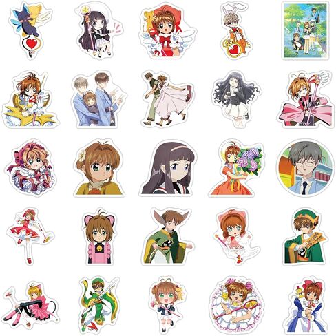 ملصق N&S Cardcaptor Sakura 50 قطعة مناسب لأجهزة الكمبيوتر المحمولة، والدراجات النارية، والسيارات، والهواتف، والبيانو، والقيثارات، وألواح التزلج، والخوذ، والأكواب، والدراجات، وأجهزة الكمبيوتر المحمولة، وملصقات الأطفال العصرية والمراهقين والبالغين. in Kuwait