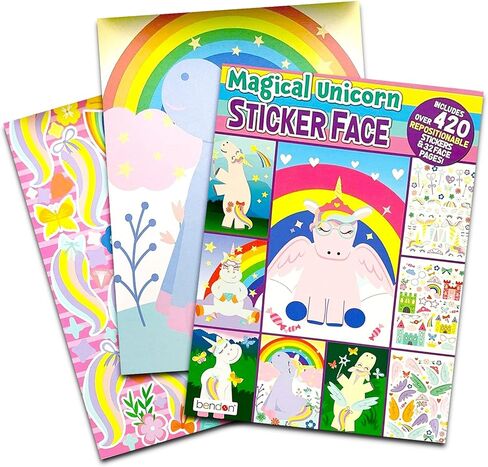 مجموعة كتب ملصقات وجه للبنات والأطفال الصغار - 3 كتب ملصقات فاخرة للوجه تتميز بتصاميم الأميرة والحيوانات الأليفة من ديفا فاشون، أكثر من 90 وجه و750 ملصق (مجموعة أنشطة ملصق الوجه) in Kuwait