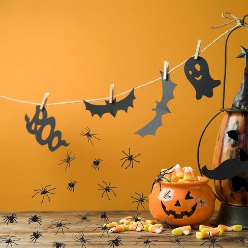 BAINFE 3 Sizes 150 Pieces Plastic Spiders Halloween Realistic Small Spiders Fake Tiny Spider for Halloween Party Decorations in Kuwait