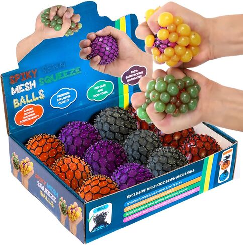 KELZ KIDZ جودة عالية ومتينة متوسطة (2.5 بوصة) شبكة ذات نتوءات مع شبكة مخيطة حصرية! (12 حزمة) in Kuwait