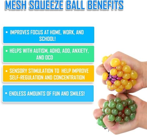 KELZ KIDZ جودة عالية ومتينة متوسطة (2.5 بوصة) شبكة ذات نتوءات مع شبكة مخيطة حصرية! (12 حزمة) in Kuwait