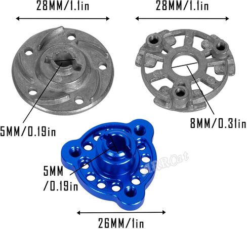 76T 48P Spur Gear with 25T 27T Pinions Gear & Slipper Clutch Upgrades Part for 1/10 Slash Rustler Stampede Bandit 2WD VXL,76T Spur Gear,Navy Blue in Saudi Arabia
