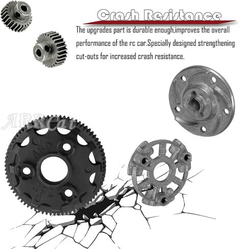 76T 48P Spur Gear with 25T 27T Pinions Gear & Slipper Clutch Upgrades Part for 1/10 Slash Rustler Stampede Bandit 2WD VXL,76T Spur Gear,Navy Blue in Saudi Arabia