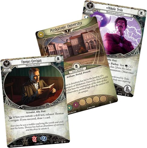 Fantasy flight Games Arkham Horror The Card Game Machinations Through Time Expansion - Unravel A Chronological Conundrum! Lovecraftian Cooperative LCG, Ages 14+, 1-4 Players, 1-2 Hr Playtime, Made in Saudi Arabia