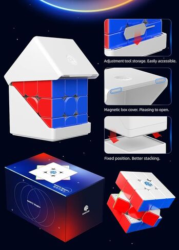 مكعب سرعة مغناطيسي غان 13 ماجليف بلوري من فاننكسيز، مكعب سرعة مغناطيسي 3×3 بدون ملصقات 56 ملم، العاب احجية مكعب سحري مغناطيسي، فلاج شيب 2022 in Kuwait