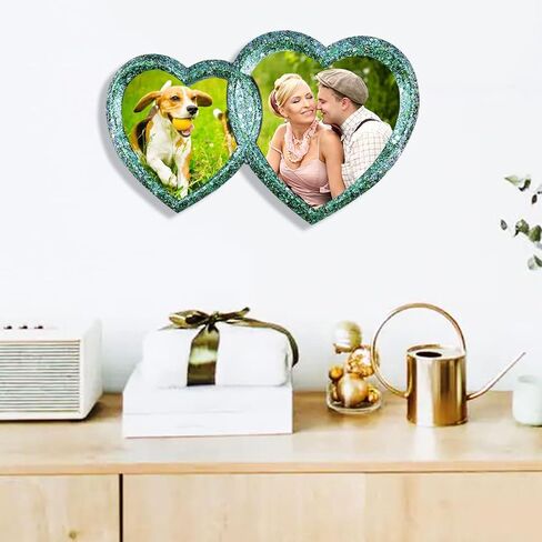 Voyyphixa Photo Frame Resin Mold Double Heart Shaped, Picture Frame Silicone Molds, DIY Personalized Photo Frame Epoxy Resin Mold for DIY Crafts, Valentine Wedding Home Decor (Double Heart Shaped) in Kuwait