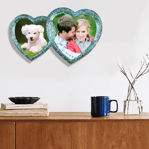 Voyyphixa Photo Frame Resin Mold Double Heart Shaped, Picture Frame Silicone Molds, DIY Personalized Photo Frame Epoxy Resin Mold for DIY Crafts, Valentine Wedding Home Decor (Double Heart Shaped) in Kuwait