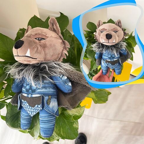 دمية ذئب بليد من ليوكون، دمية ذئب ميرش محشوة من القطيفة، هدية لرجل الذئب 9 انش لعمر 15 سنة فما فوق in Kuwait