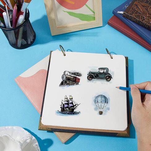 CRASPIRE Book Clear Rubber Stamps Graduation Quill Ink Coffee Vintage Transparent Silicone Stamp Seals for Invitation Journaling Card Making Handmade Photo Album Notebook Decor DIY Scrapbooking in Saudi Arabia
