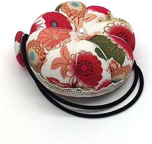 Tvoip 2Pcs DIY Handcraft Tool for Cross Stitch Sewing Home Sewing Tools Ball Shaped Needle Pin Cushion with Elastic Wrist Belt in Saudi Arabia