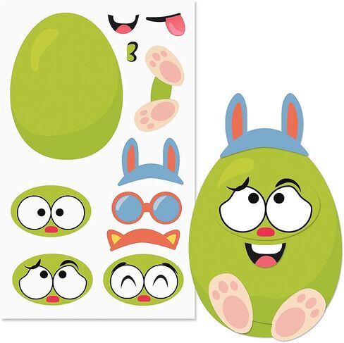 Easter Build-a-Basket Sticker Sheets, Makes 12 Easter Baskets, Kids Classroom Activities, Party Favors, 264 Stickers, 12 Colorful 4 1/2 x 7 1/2 Inch Sheets, by Current in Saudi Arabia