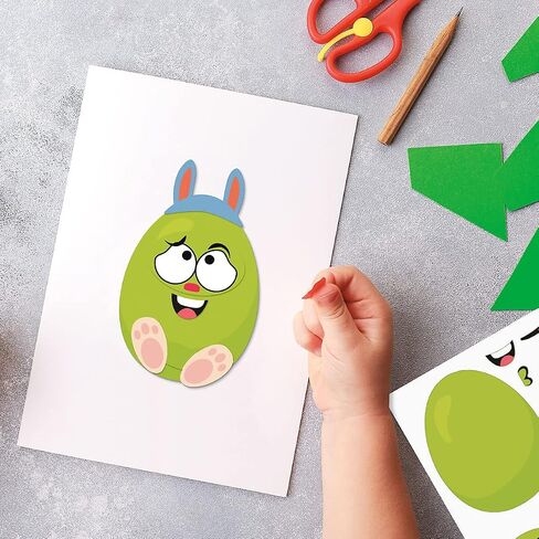 Easter Build-a-Basket Sticker Sheets, Makes 12 Easter Baskets, Kids Classroom Activities, Party Favors, 264 Stickers, 12 Colorful 4 1/2 x 7 1/2 Inch Sheets, by Current in Saudi Arabia