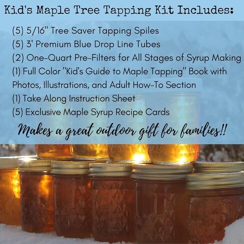 Kids Maple Tree Tapping Kit - Taps & Tubes Kit - Fun and Educational Maple Sugaring Kit in Saudi Arabia