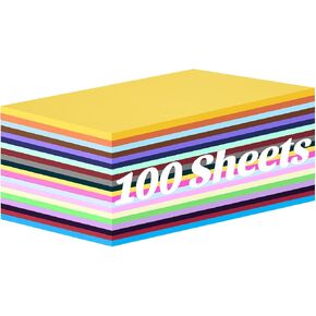 Shindel Heavyweight Construction Paper, Premium Cardstock Heavyweight Paper for Back to School Supplies, 8.3 x 11.7 Inches, 100 Sheets in Saudi Arabia